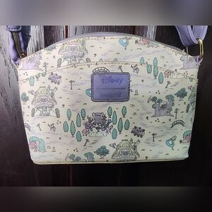 Loungefly Disney Alice In Wonderland Cream and Purple Crossbody Bag
